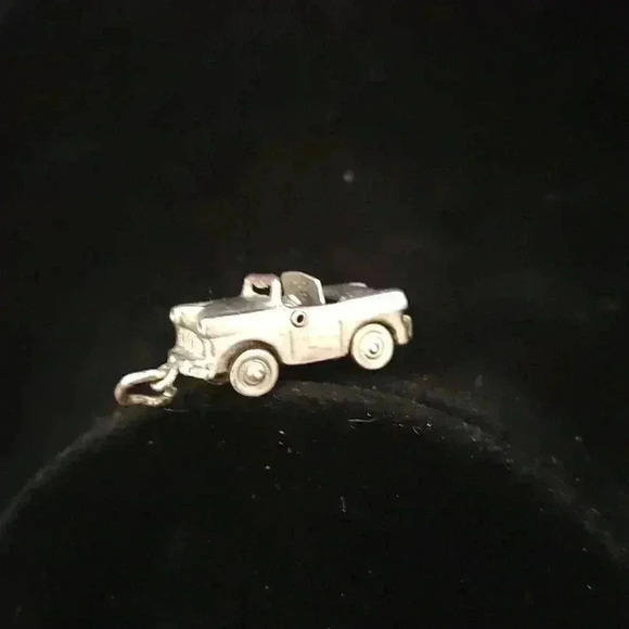 Sterling silver mechanical convertible automobile bracelet charm - Picture 1 of 2